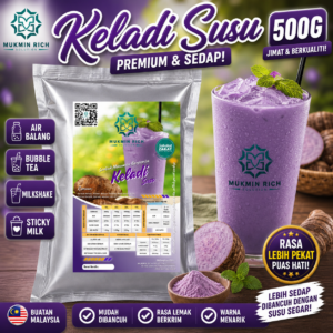Keladi Susu Powder 500g Mukmin Rich | Serbuk Minuman Premium Untuk Air Balang, Sticky Milk, Ais Blended & Aiskrim