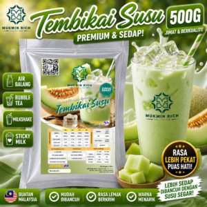 Honeydew Powder 500g Mukmin Rich | Serbuk Minuman Premium Untuk Air Balang, Sticky Milk, Ais Blended & Aiskrim