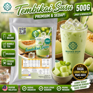 Honeydew Powder 500g Mukmin Rich | Serbuk Minuman Premium Untuk Air Balang, Sticky Milk, Ais Blended & Aiskrim