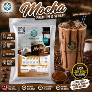Mocha Coffee Powder Mukmin Rich | Serbuk Minuman Premium Untuk Air Balang, Sticky Milk, Ais Blended & Aiskrim