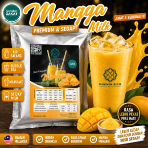 Mango Susu Powder Mukmin Rich | Serbuk Minuman Premium Untuk Air Balang, Sticky Milk, Ais Blended & Aiskrim