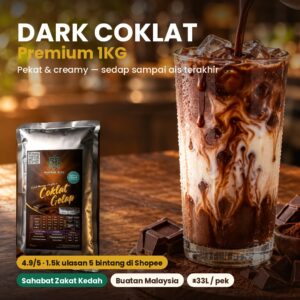 Dark Coklat Premium 1KG Mukmin Rich — air coklat ais pekat