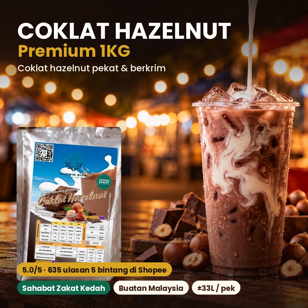 Coklat Hazelnut Mukmin Rich — gambar utama pek sebenar