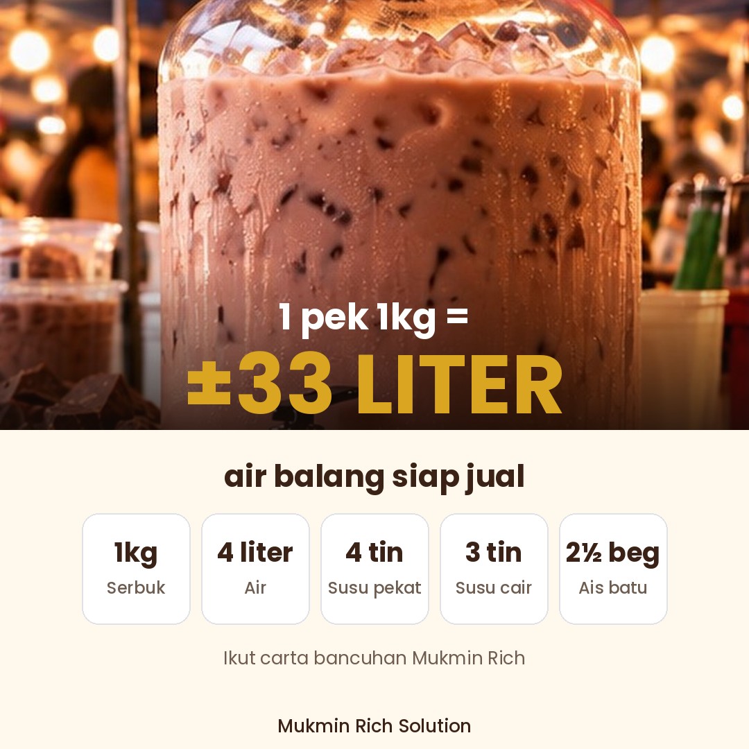 Coklat Hazelnut Mukmin Rich — 33liter