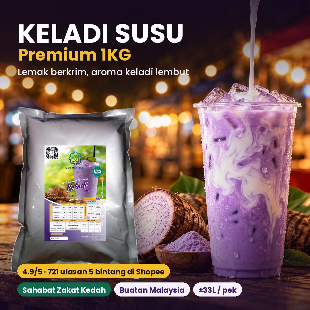 Keladi Susu Powder Mukmin Rich 1KG - pek sebenar