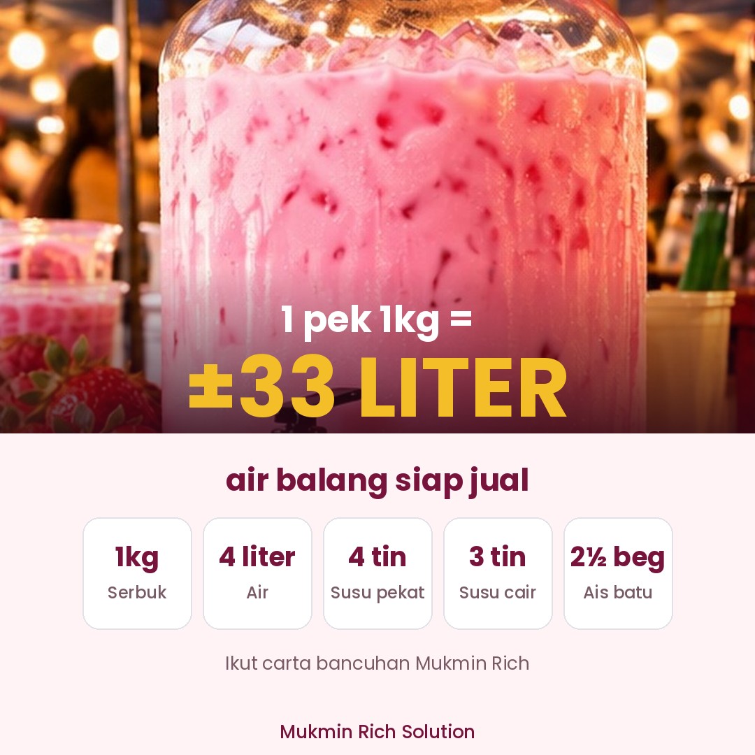 Strawberry Milk Mukmin Rich — 33liter