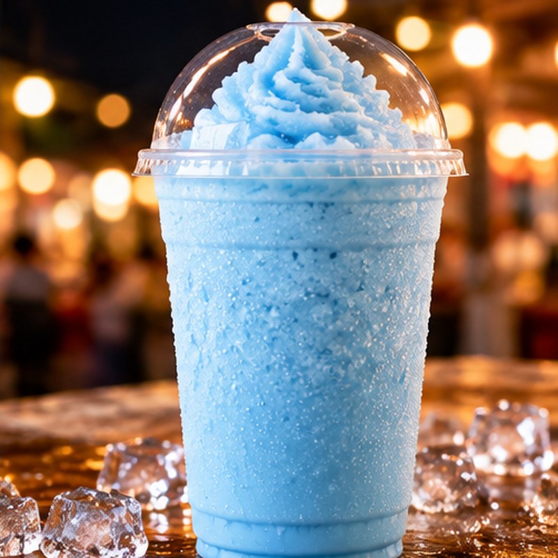 Ais blended vanilla biru