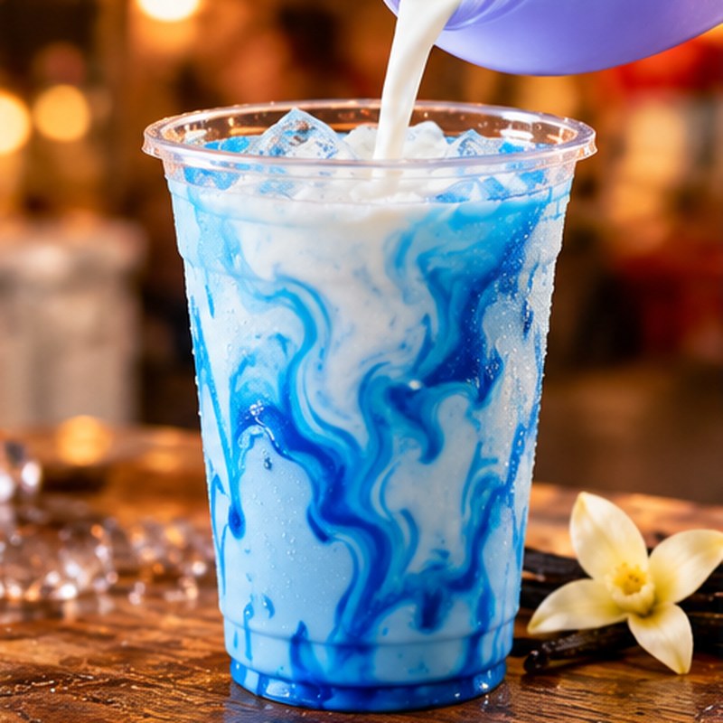 Sticky milk vanilla biru